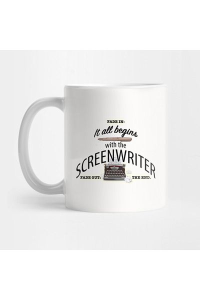 Pixxa Everything Begins with a Scenario Writer - Cinema Mug