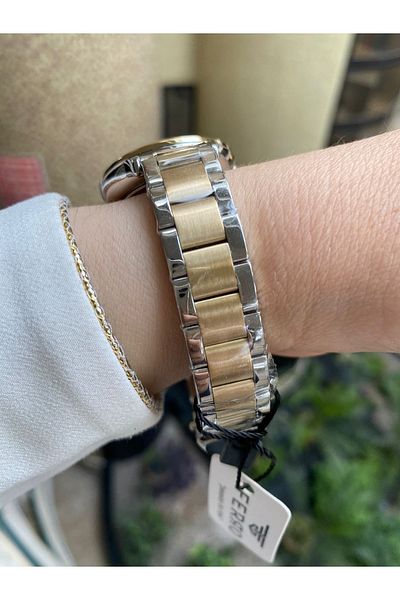 FERRO Yellow And Silver Steel Cord Women's Wristwatch F40093a-d F40093a-d