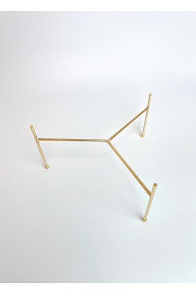 iQey Home Üç Ayaklı Tabak Yükseltici Stand / Gold Sunum Standı
