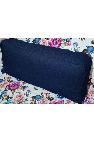 AYPETEKS Pernă pentru talie din țesătură pentru tapițerie din denim albastru/pernă pentru spate/pernă pentru scaun/față de pernă pentru canapea