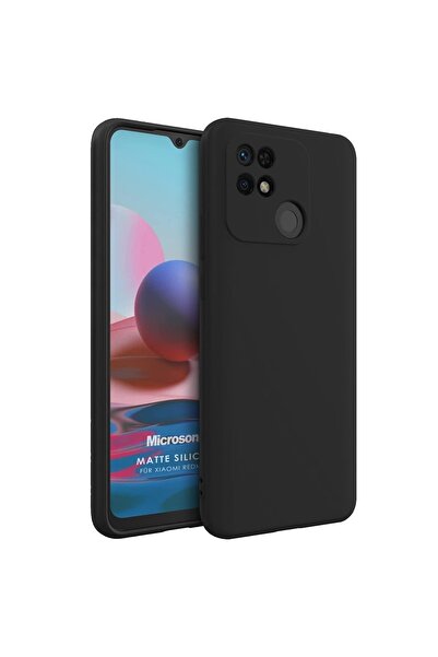 Microsonic Matte Silicone Xiaomi Redmi 10c Kılıf Siyah