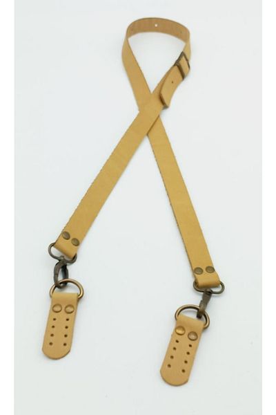 angel çanta aksesuar 2.3X130 Long Handle - Raw Natural Color, Real Leather, Antique Metal