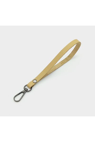 angel çanta aksesuar Real Leather Raw Natural Color Handpiece with Smoked Metal