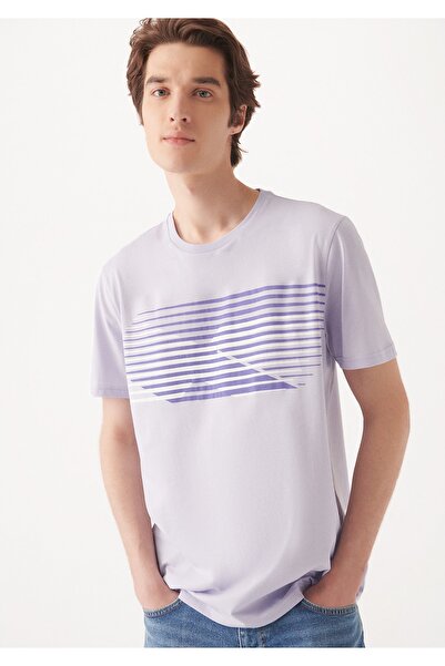 Mavi Τυπωμένο λιλά T-Shirt Slim Fit / Slim Fit 8810583-70530