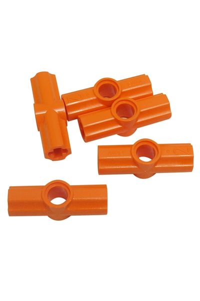 LEGO Original Technic Custom Axle Connector Angled#2 Connection Parts Orange 2 Pieces to Send