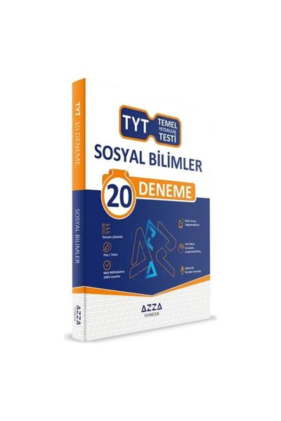 AZZA YAYINCILIK Azza Yayınları Tyt Sosyal Bilimler 20 Deneme Sınavı