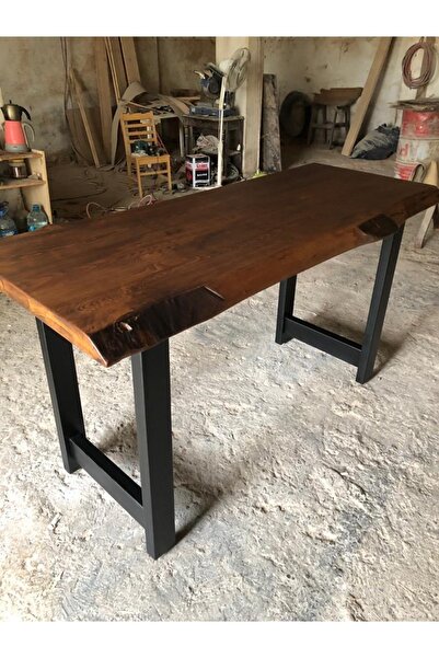Bintaş Mobilya Gürgen Ağacı Ceviz Rengi Bar Masası Imalatı 70x180.cm