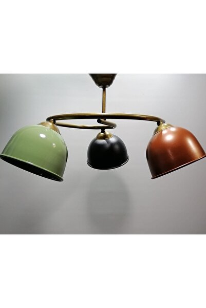 RİOLİGHT Modern Üçlü Renkli Başlık Metal Sarkıt Avize