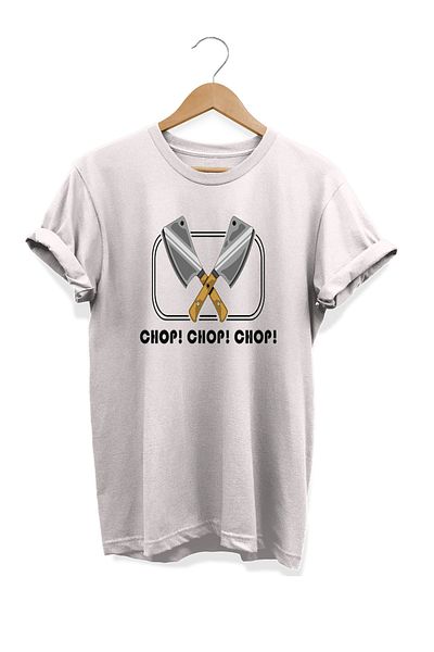 remonz Σειρά Food Chop Chop Μπλουζάκι με στάμπα 100% βαμβάκι σε μεγάλο μέγεθος