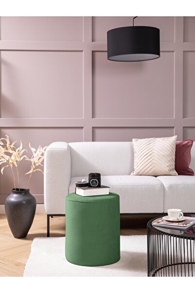 S Home Design Concept Daisy Silindir Puf, Babyface, Yeşil