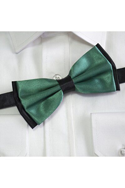 Gaffy Siyah-petrol Yeşili Iki Renk Papyon