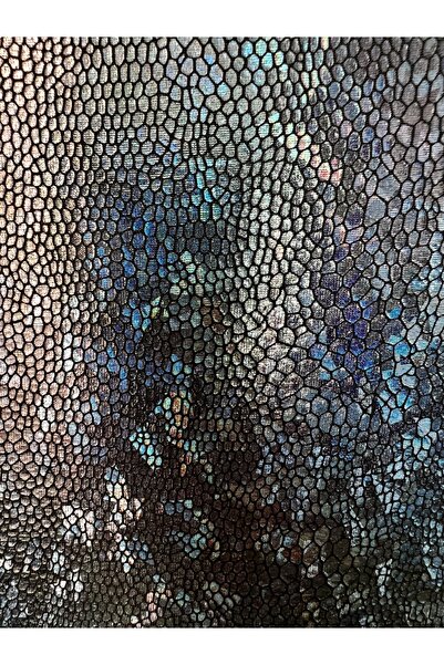 Gira official Vatkalı Düğümlü Crop Top Hologram Lacivert