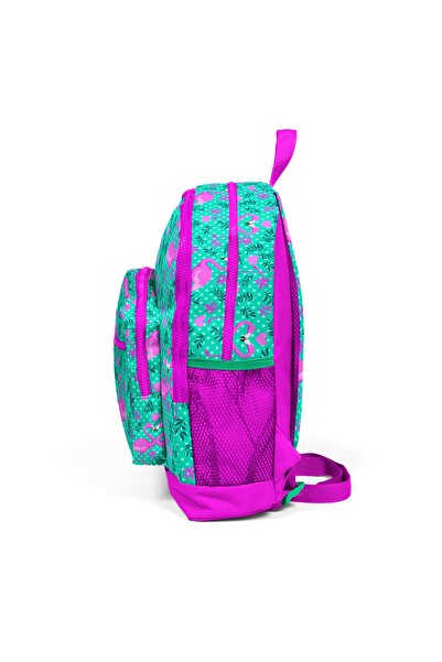 Coral High Rucsac pentru școală cu patru compartimente, cu model flamingo, ve...