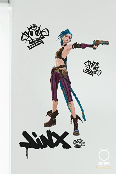 ANGARYA Jinx Arcane Dekoratif Duvar Sticker