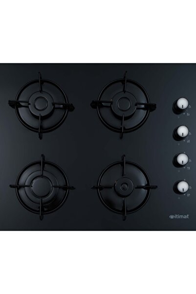 İtimat 1531 Siyah Seramik Cam Ankastre Doğalgaz Ocak