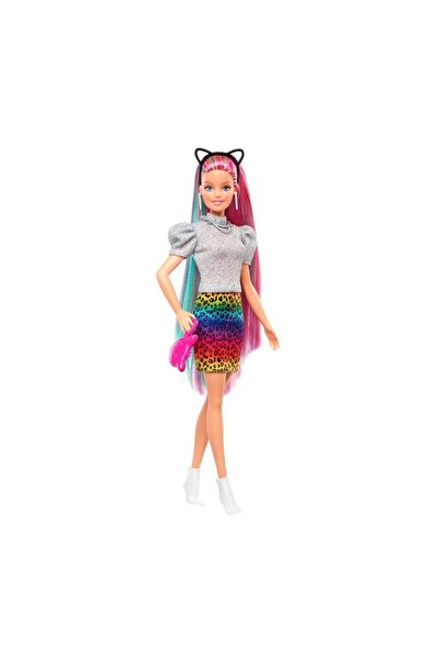 Barbie Orjinal Bebek Leopar Desenli Saçlar Bebeği GRN81
