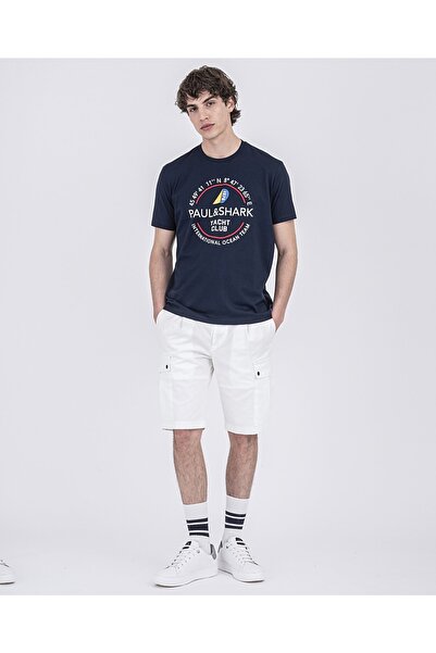 PAUL&SHARK Ανδρικό πλεκτό μπλουζάκι C.w. Βαμβάκι