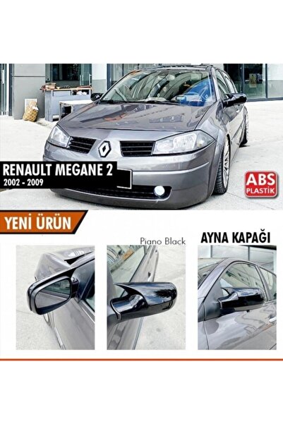 e otomarket Renault Megane 2-2,5 Batman Yarasa Ayna Kapağı Piano Black 2002-2...