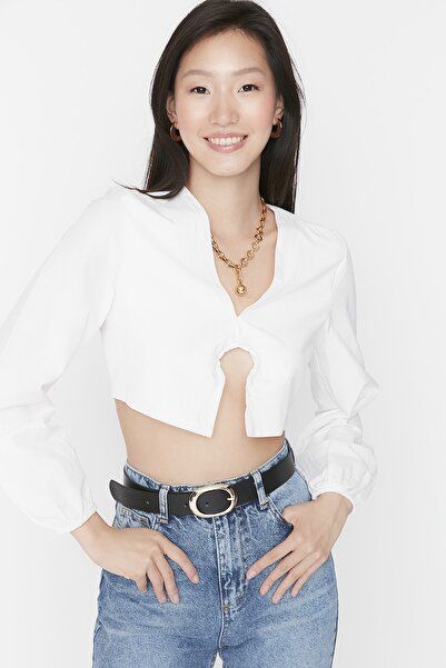 Trendyol Collection Dámský opasek Black-Tan 2 Pack Leather Look TWOSS21KE0054