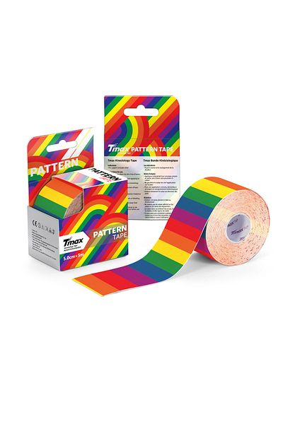 TMAX Tape Rainbow Rainbow Pattern Athlete Tape 5 Cm X 5 Meters