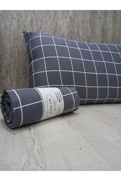 üntaş Battal Double Elastic Sheet +2 Pillow Case Smoked Minikaro