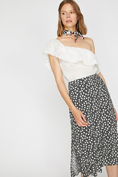 Koton Γυναικεία Δαντελένια Λεπτομερής Μπλούζα