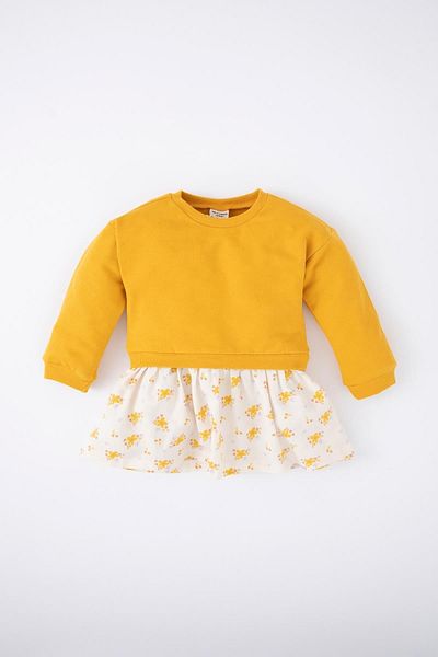 DeFacto Baby Girl Floral Long Sleeve Dress