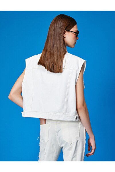 Koton Women's Oversize Denim Vest 2sal20002md