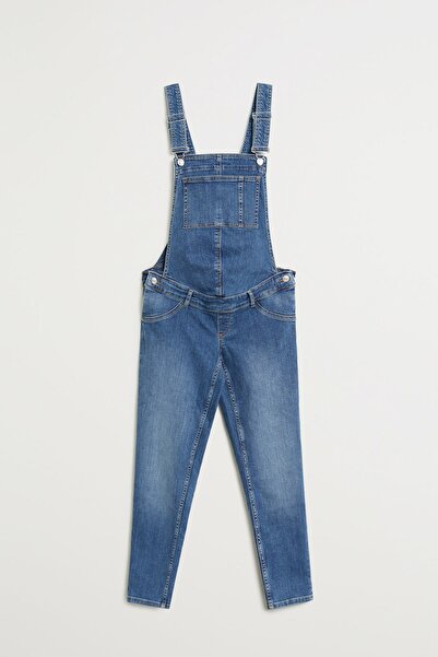 MANGO Woman Γυναικεία ολόσωμη φόρμα θαμπή μπλε87072520