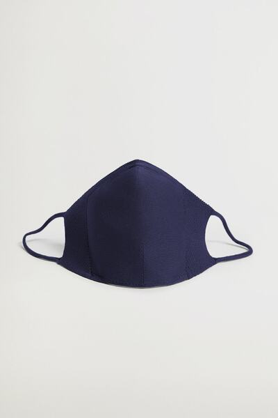 MANGO Man Erkek Lacivert Yüz Maskesi 77014434