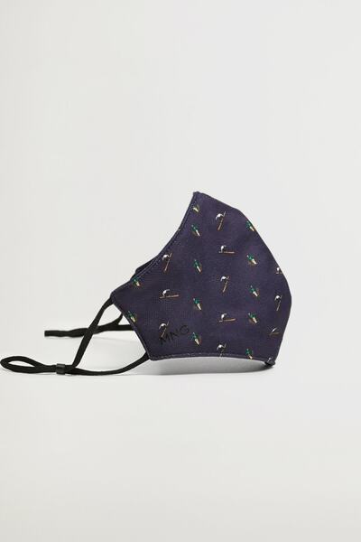 MANGO Man Erkek Lacivert Yüz Maskesi 87000194