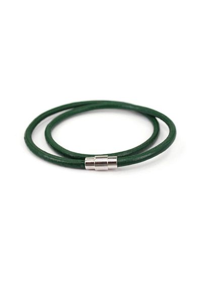 Alnis Atelier Green Leather Bracelet