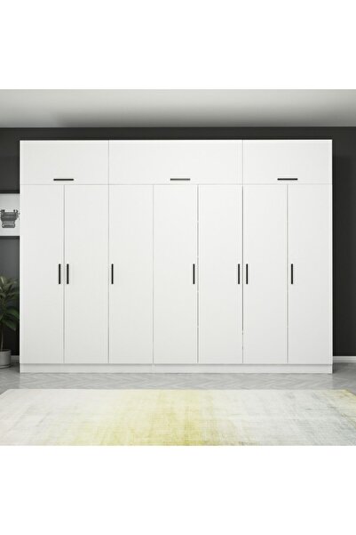 Minar Kale 7 Kapaklı Zincir Dolap-yüklük - Beyaz