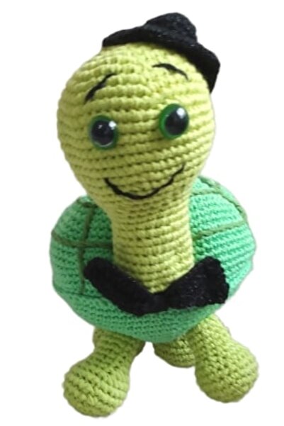 Yeşil Minik Kaplumbağa Amigurumi Oyuncak