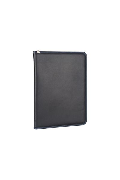 2K A4 Faux Leather Luxury Secretary Block Table Zippered Navy Blue
