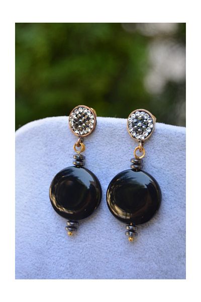 Stoneage Onyx Natural Stone Ladies Earrings