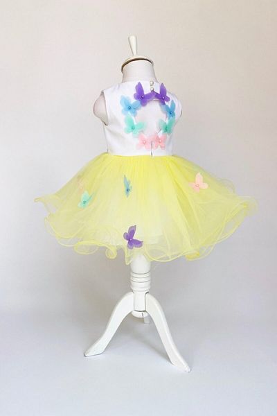 zühre balaban Rochie de seara pentru fete Yellow Candy Yellow Butterfly