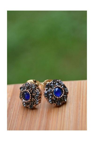 Stoneage Authentic Sapphire Blue Women's Earrings