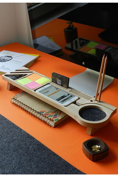 Fagus Wood Desktop Organizer Pen Holder Organizer Wood