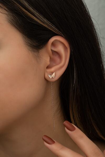 SUNSHINE 925 Ayar Gümüş Kelebek Küpe