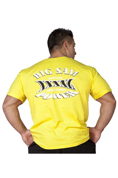 Big Sam Men's Yellow Cotton Thin Sports T-shirt 2580