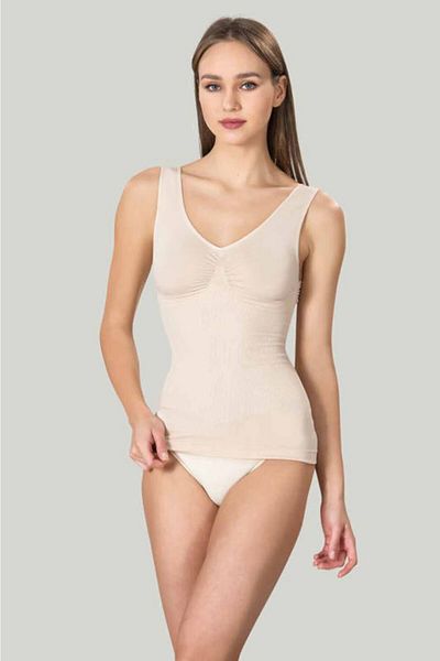 Form Time Women's Thick Straps Seamless Beige Corset