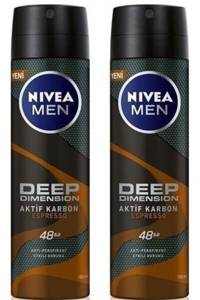 NIVEA Men Deep Dimension Espresso Erkek Deodorant 2 X 150 ml
