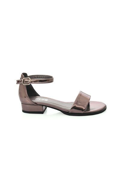 KARVENSHOES Bronze Mirror Ankle Strap Sandals