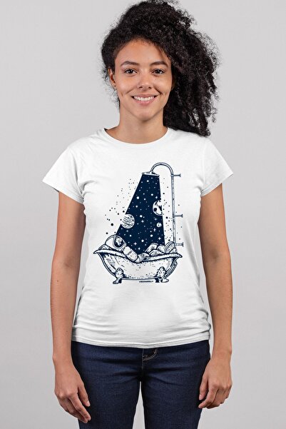 ROCKANDROLL Astro tuš bela majica kratkih rukava za žene T-shirt
