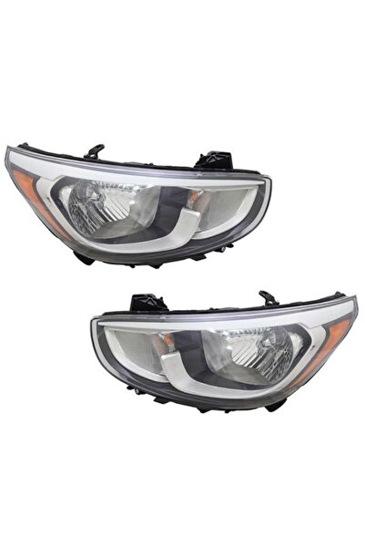 AYFAR Hyundai Accent Blue Sağ - Sol Ön Far 2015 - 2017 Motorlu