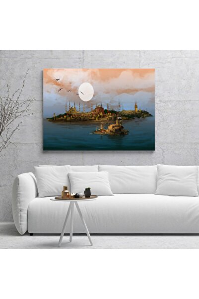 Dijiwork Istanbul Topkapı Sarayı ve Kız Kulesi Kanvas Tablo 70 x 100 cm