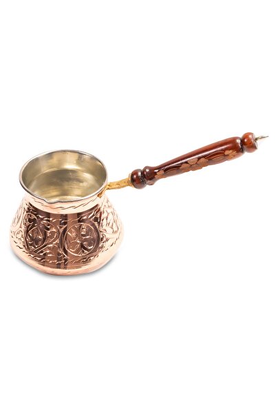 Handygoo El Yapımı Kırmızı Bakır Cezve 12 Kişilik