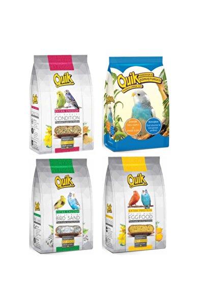 Quik Muhabbet Kuşu Konuşturucu Kondüsyon Mama Ve Besin Seti