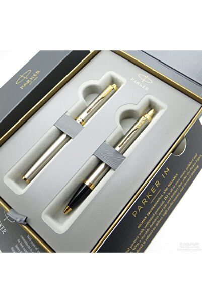 Parker Im Brushed Metal Dolma Kalem + Tükenmez Kalem | Isme Özel Kalem | Hedi...
